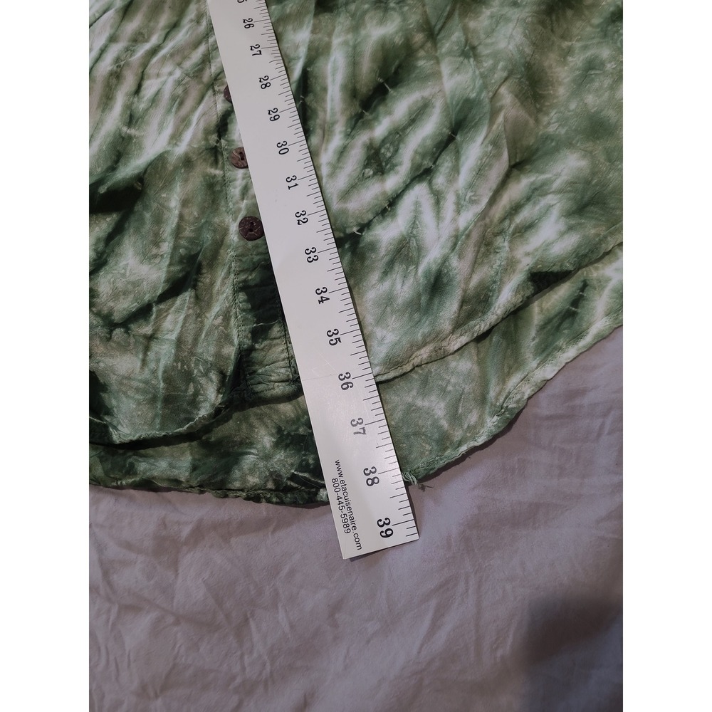 Flashback boho festival green tie dye flowy dress pockets Women SZ M/L relaxed - Picture 10 of 11